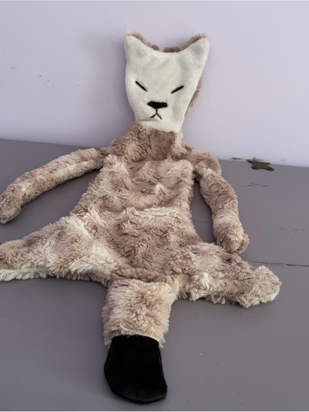 LYNX 25” Plush FLAT Handmade CUSTOM Lovey ONE-OF-A-KIND Security BLANKET Cat